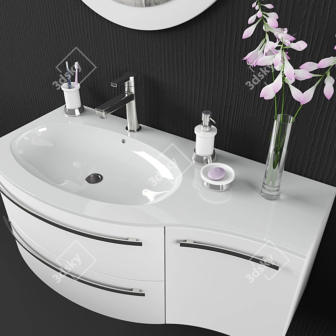 Vanessa Botticelli Collection: Tumba, Penall, Mirror & Grohe Mixer. 3D model image 2