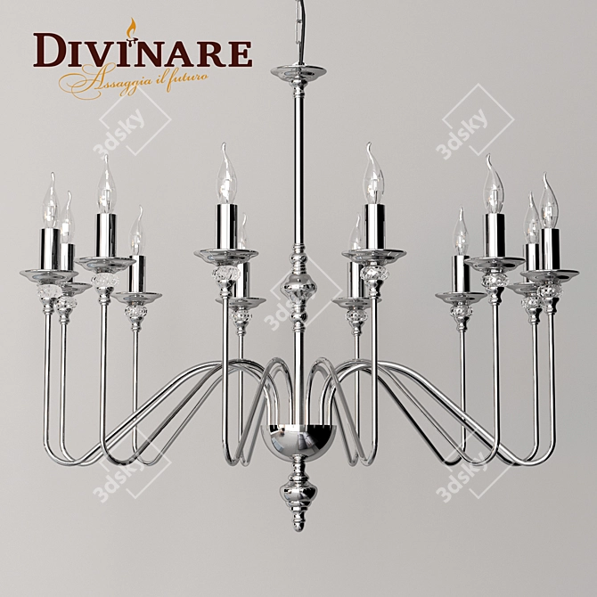 Divinare Atlanta Chandelier: 1021Q02 LM-12 3D model image 1