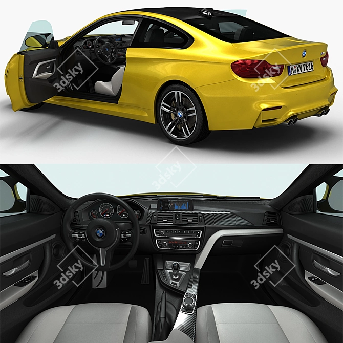 BMW M4: High-Definition 3D Model 3D model image 2