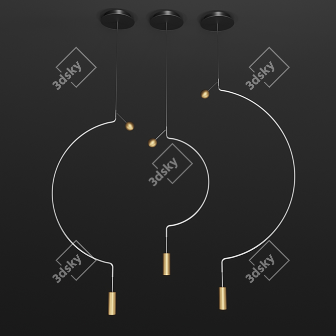 Customizable Liaison Lamp Collection 3D model image 1