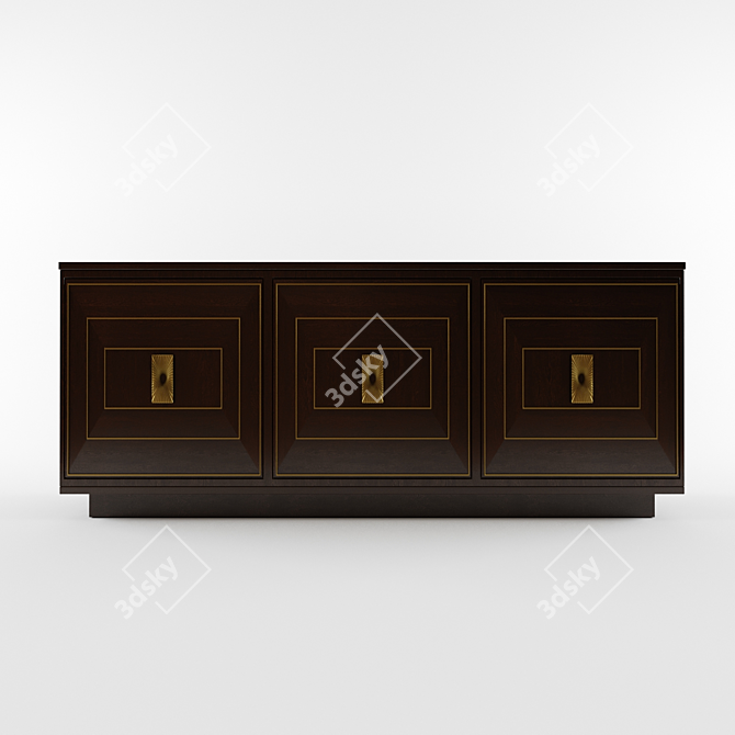 Classic Metal Embellished Chest 3D model image 2