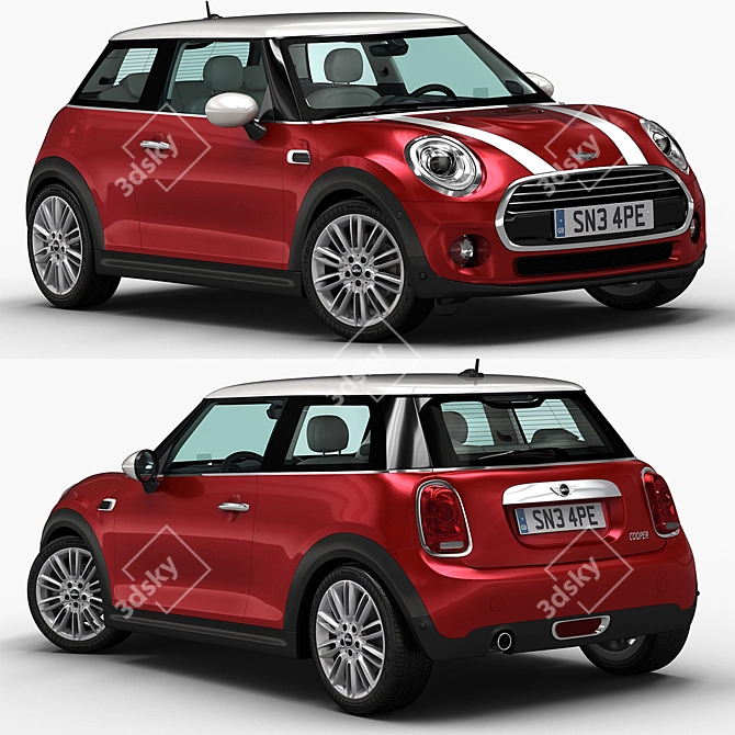 Detailed 3D Mini Cooper Model 3D model image 1