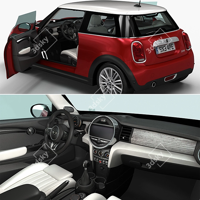 Detailed 3D Mini Cooper Model 3D model image 2