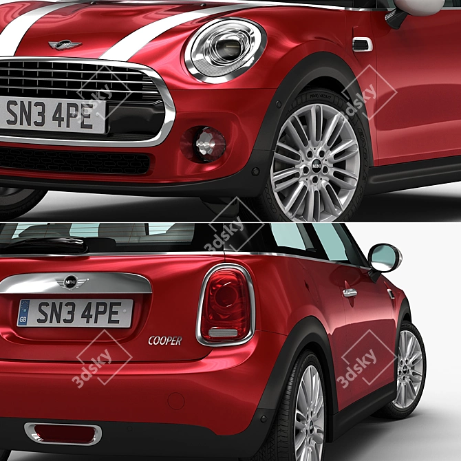 Detailed 3D Mini Cooper Model 3D model image 3