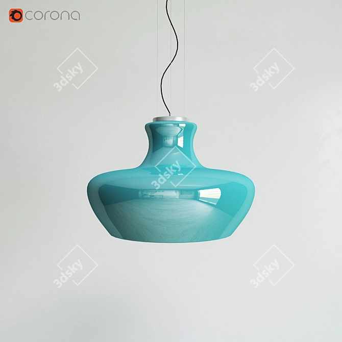 ALADINO SP1 Pendant Lamp: Ideal Lux D45 Azzurro 3D model image 1