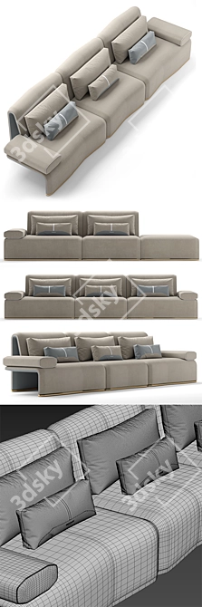 Elegance in Comfort: My Design Sofa 3D model image 3