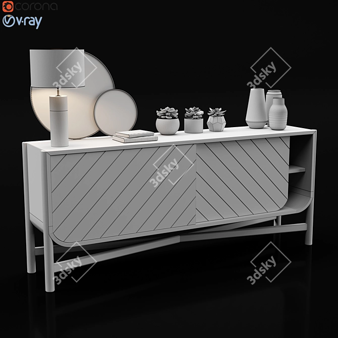 Sleek Marius Sideboard: Stylish Storage Solution 3D model image 3