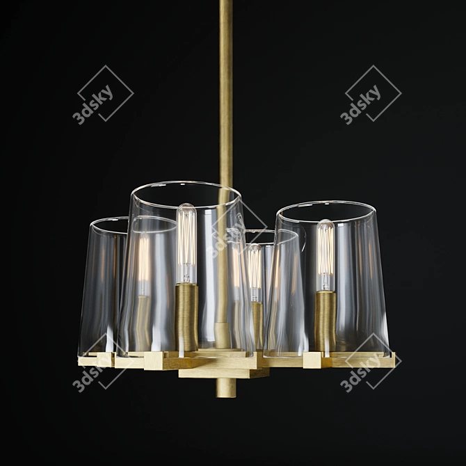 PAUILLAC Pendant: Elegant Ceiling Light 3D model image 1