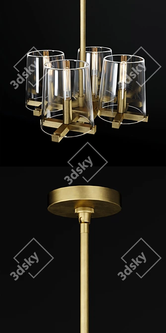 PAUILLAC Pendant: Elegant Ceiling Light 3D model image 2