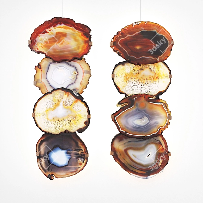 Title: Agate Pendant by Ron Dier 3D model image 1