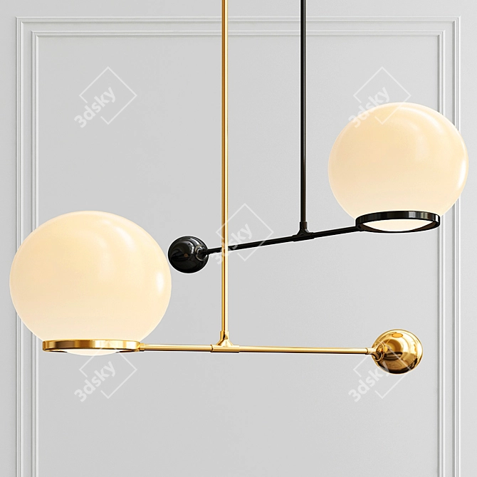 Modern LED Globe Pendant Light 3D model image 1