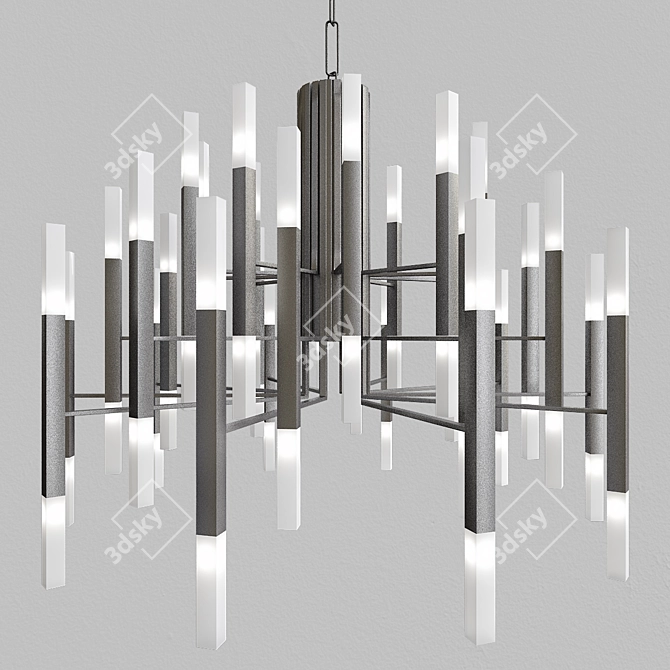 Elegant Artistic Chandelier: Illuminating Brilliance 3D model image 1