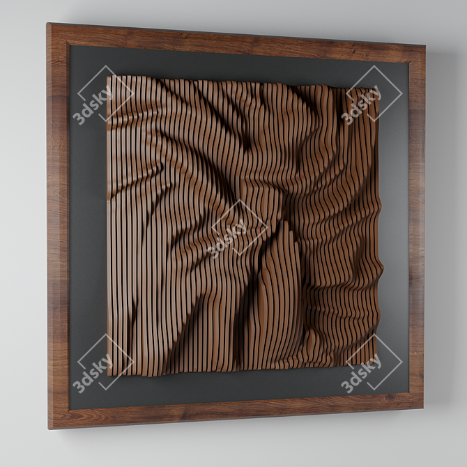 Sleek Plywood Frame 3D model image 2