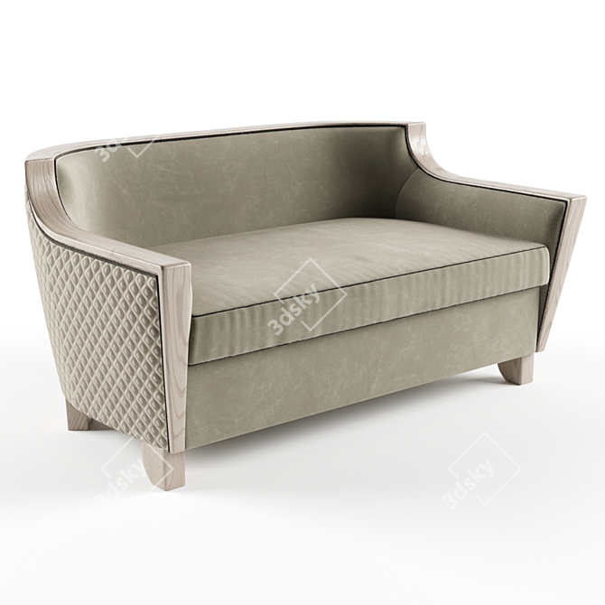 Milano Collection Acquamarina Sofa: Elegant Design & Comfort 3D model image 1