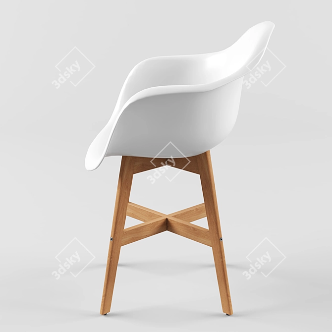 Stylish Ikea Fanbün Chair - Sleek Design, Perfect Comfort 3D model image 2