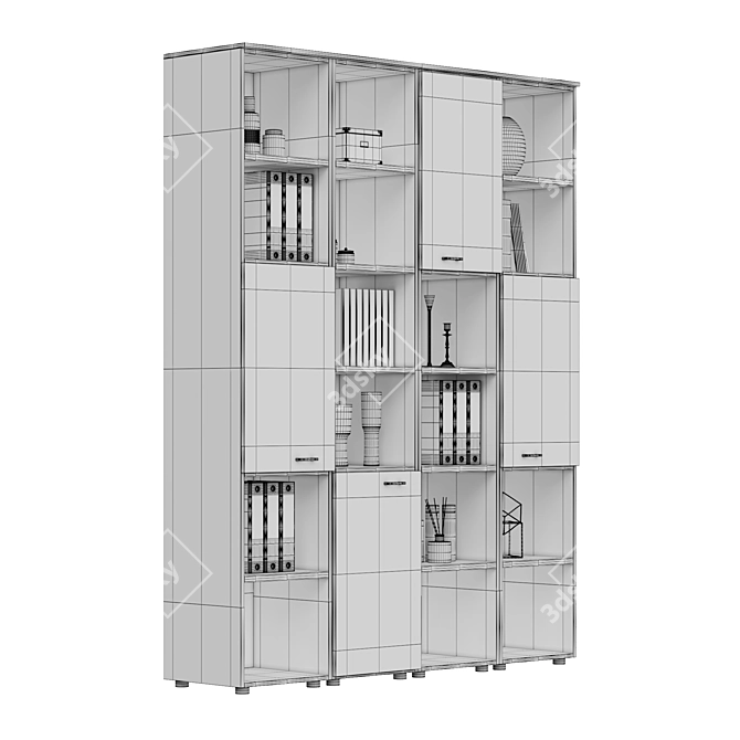 EVO Universal Storage Cabinets 3D model image 3