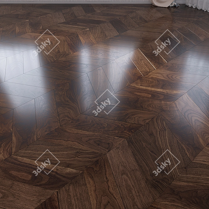 Coswick American Walnut Classic Parquet 3D model image 3