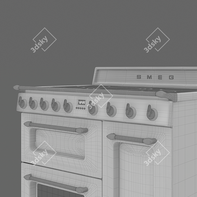 Smeg TR93IX: The Ultimate Cooking Power 3D model image 3