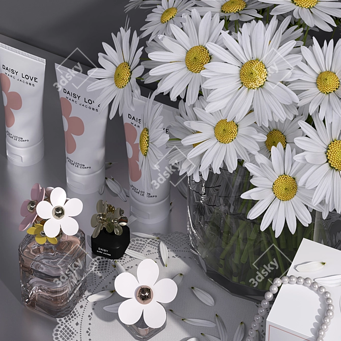 Daisy Blossom: Marc Jacobs Decor Set 3D model image 3