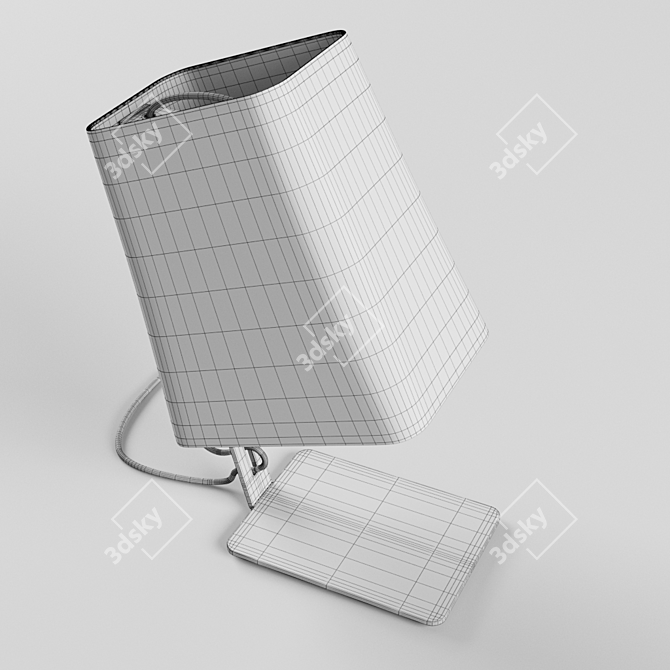 Sleek Steel Continental Table Lamp 3D model image 3