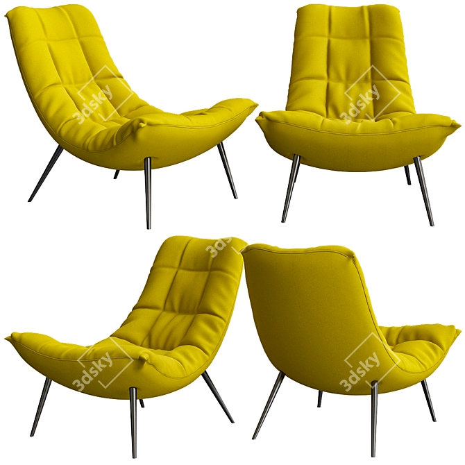 Title: Lulea Armchair: Stylish Comfort for Your Living Space 3D model image 1