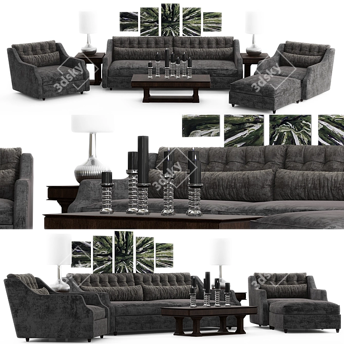 Luxury Harrison Sofa Z Gallerie 3D model image 1