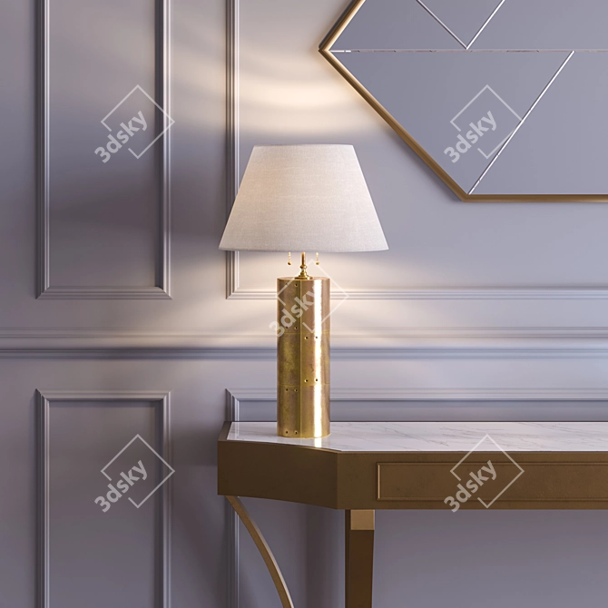 Luxury Savoy Cosolle Set with Vray Material 3D model image 3