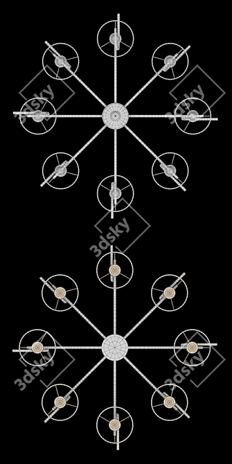 Freya Bertrand Chandelier - Elegant Lighting Fixture 3D model image 3