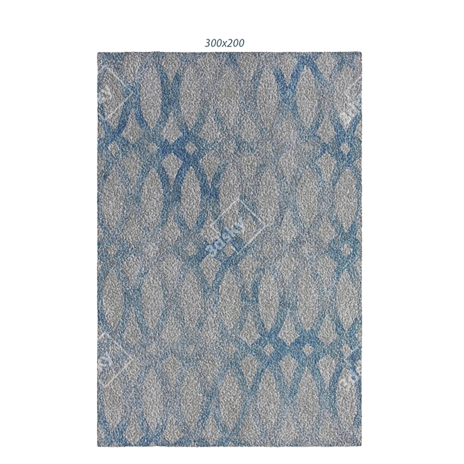 Rainier Dye Wool Rug 3D model image 1