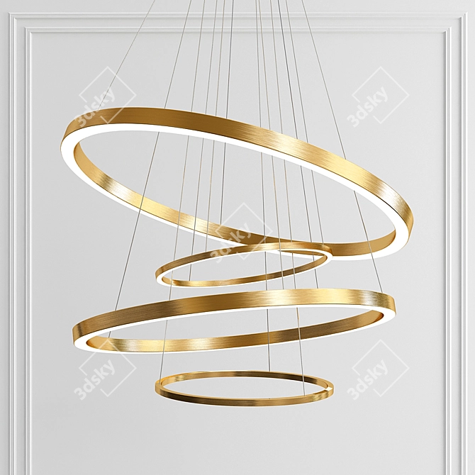 Henge 4-Light Ring Pendant 3D model image 1