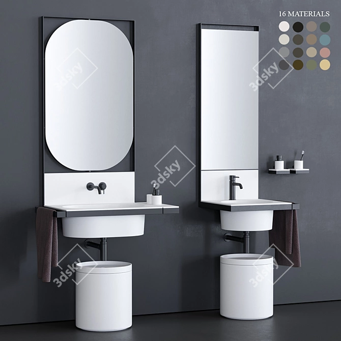 Ceramica Cielo Elle Washbasin 3D model image 1