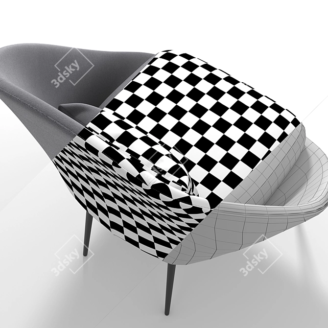 Gray Tradition Armchair 3D model image 3