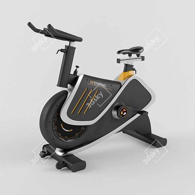 Compact Exercise Bike - Space-saving Cardio Equipment 3D model image 1
