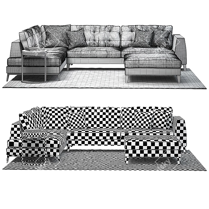 Pianca Time Corner Sofa 3D model image 3