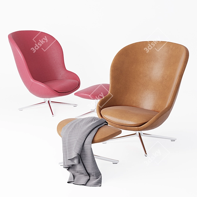 Elevate Your Comfort: Hyg Lounge Chair 3D model image 1