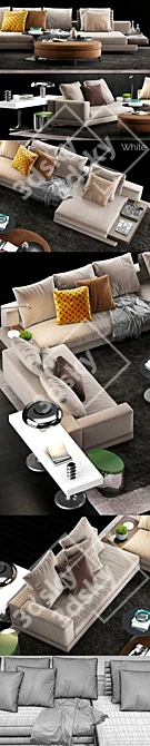Modern White Sofa by Minotti 3D model image 3