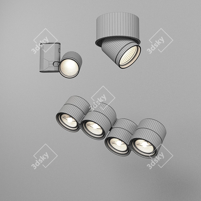 Modern Chic Track Lights 3D model image 2