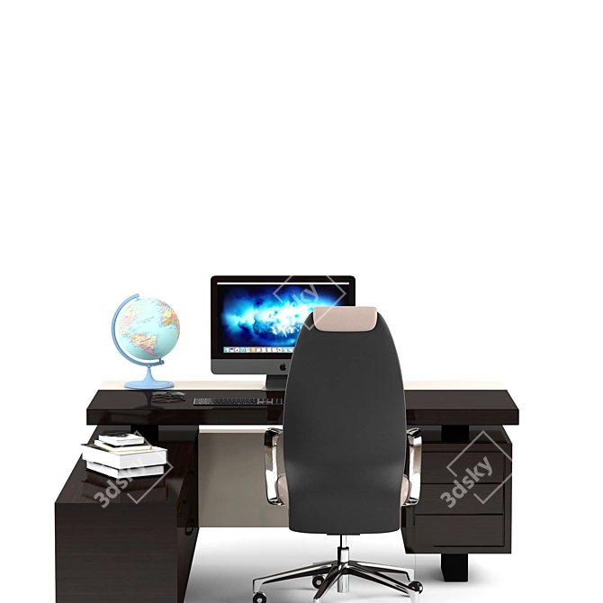 Executive Desk: Sleek and Functional 3D model image 3