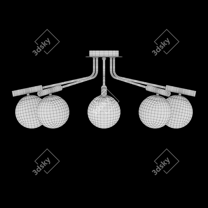 Freya Paolina Ceiling Light FR5011CL-08B 3D model image 2