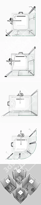 Ravak Set 30: Complete Shower Set 3D model image 3