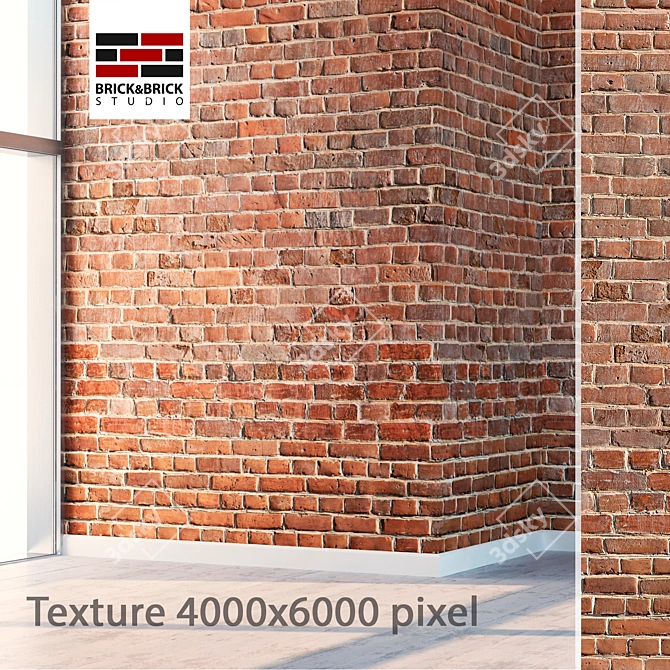 Seamless Detailed Brick Texture 3D model image 1