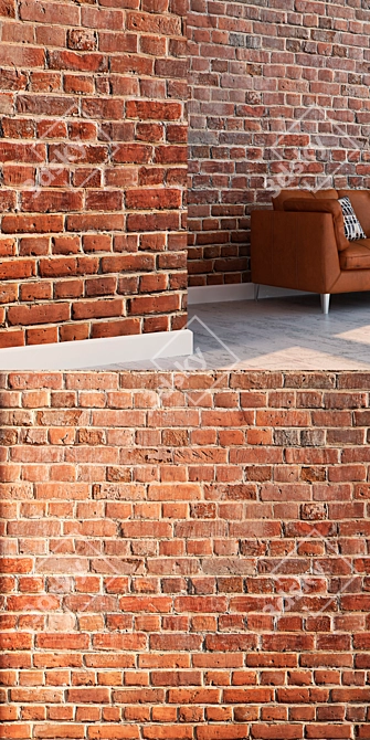 Seamless Detailed Brick Texture 3D model image 3
