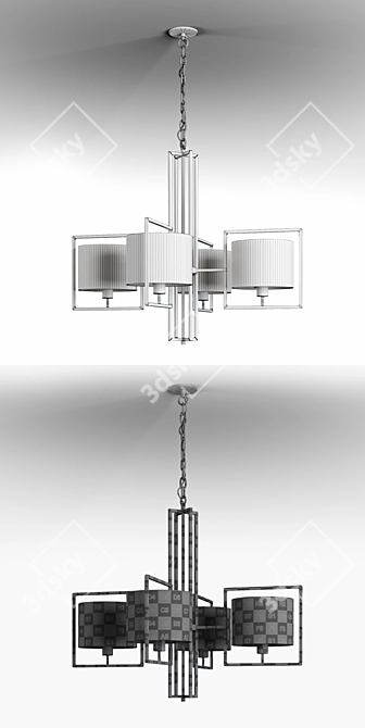 Modern Conniston Nickel Pendant 3D model image 3