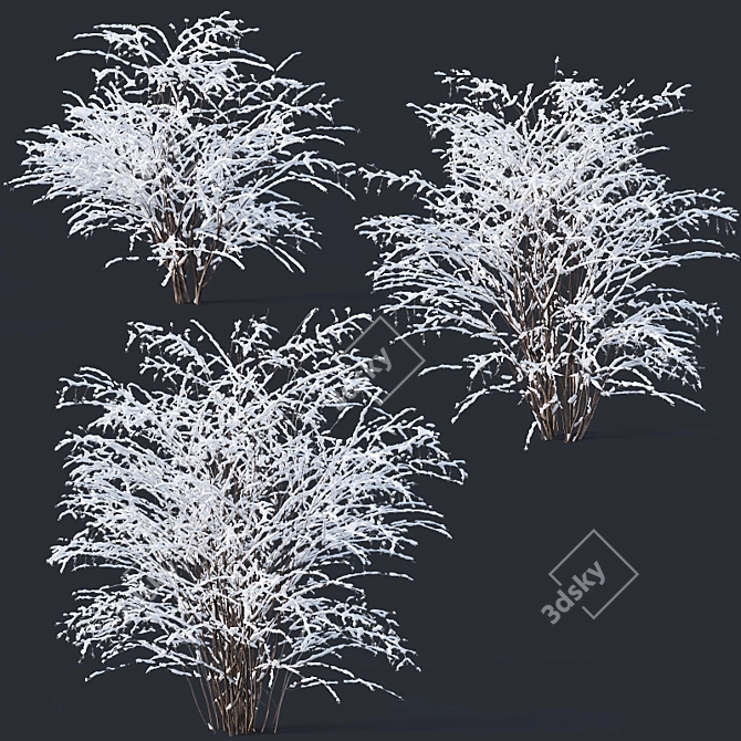 Winter Wonderland Bushes 3D model image 1