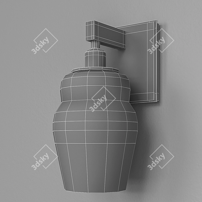 Troy Lighting B6001 Metal and Glass Wall Sconce 3D model image 2
