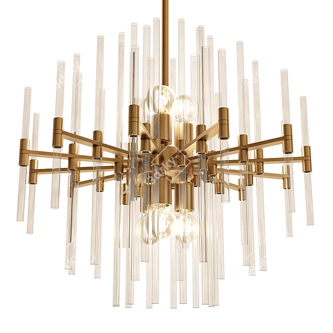 Elegant Quebec Chandelier 3D model image 1