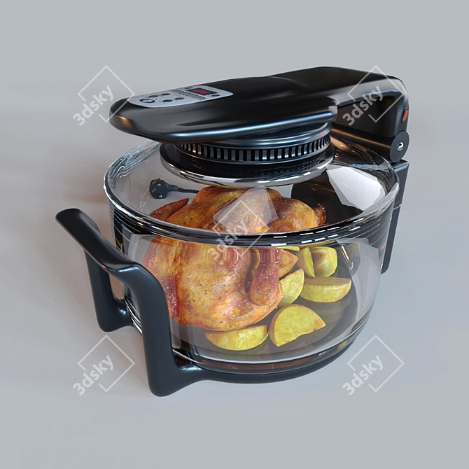 Hotter HX-1057 Air Fryer: Perfectly Cooked Chicken 3D model image 1