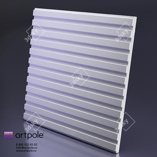 Elegant 3D Gypsum Vector Panel 3D model image 1