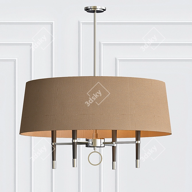 Elegant Glass Pendant 3D model image 1