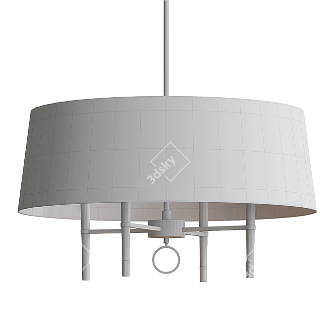 Elegant Glass Pendant 3D model image 2